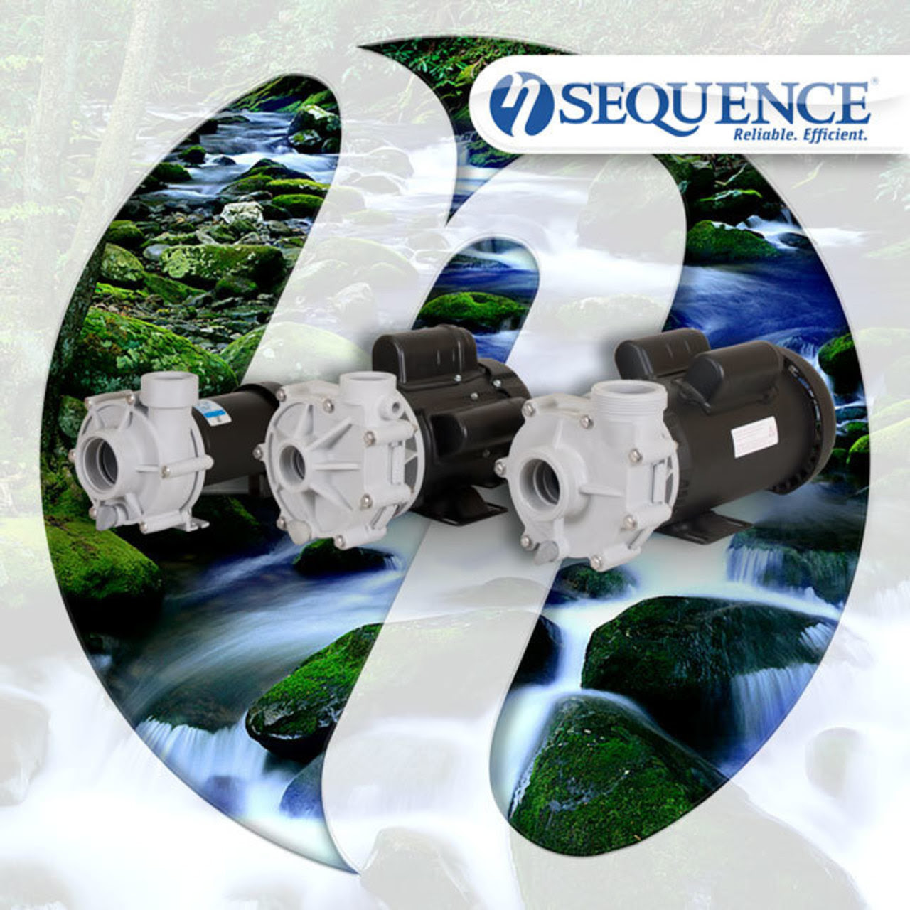 Sequence 泵家庭与背景中的徽标